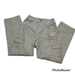 5.11 Men's 30X32 Tactical Cargo Canvas Pants Ripstop Khaki Tan